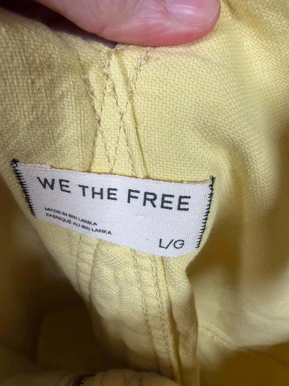 Free People We the Free Jude Shortall Size Large Sicilian Yellow Slouchy Boho